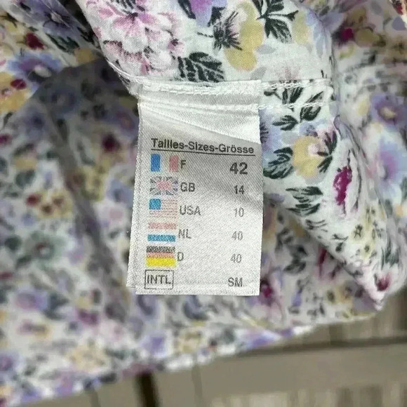 Saint James Cotton Button Down Floral Print Shirt S/M ($148) - Picture 7 of 10